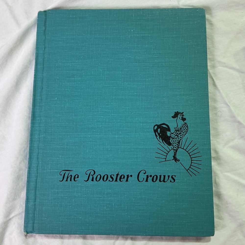 1945 The Rooster‎ Crows Petersham Macmillan Hardcover American Rhymes Book
